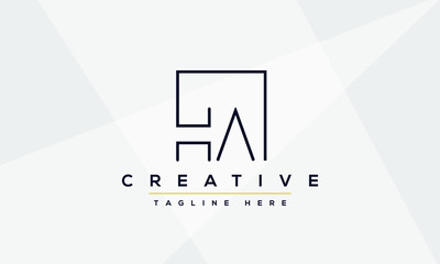 AH Letter Logo Design. Creative Modern A H Letters icon vector Illustration.