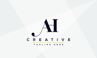 AH Letter Logo Design. Creative Modern A H Letters icon vector Illustration.