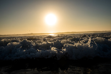 sunset over the sea