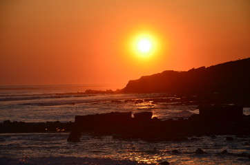 Obraz premium Coucher de soleil sur la mer