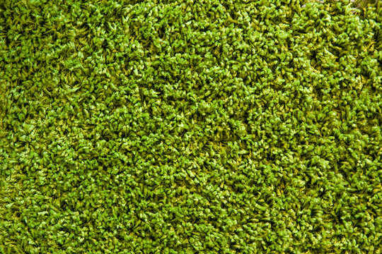 Closeup of green carpet texture