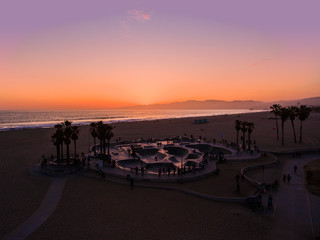 Fototapeta na wymiar Venice Beach Los Angeles Sunset