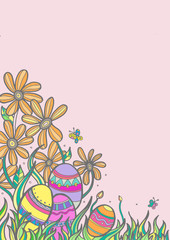 Easter drawing decorative illustration