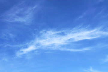 Beautiful thin cirrus clouds. Background. Landscape.