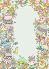 Easter drawing decorative illustration