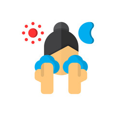 Face Beauty Treatment Soap Day night Day Icon, Logo, Vector