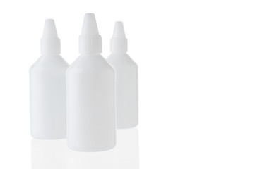 Nasal spray bottles isolated on white background
