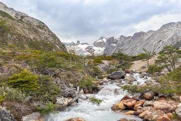 River at the trail to Esmerald Lake - Ushuaia, Argentina