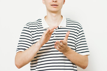 man claps and applauding