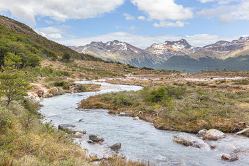 River at the trail to Esmerald Lake - Ushuaia, Argentina