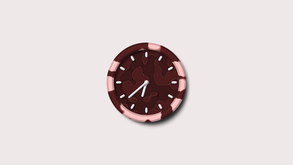 Red dark army design 3d clock icon,clock icon,wall clock icon