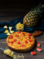 High definition Seafood Pizza 