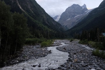 Fototapeta na wymiar Mountains & Rivers of Russian Caucasus