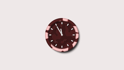 Beautiful wall clock icon,3d wall clock icon on white background,clock icon