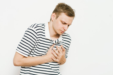 A man with a heart attack