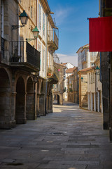 Calle de la zona monumental de Santiago de Compostela 