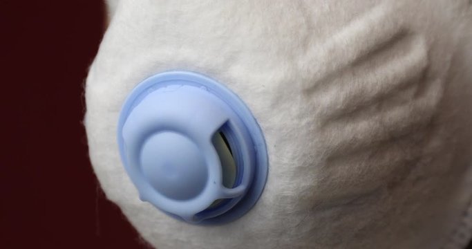 Filter mask respirator with filter.
