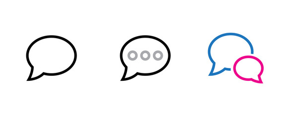 Chat and Nessage icon. Editable Vector Outline.