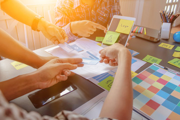 Soft Focus and Blur,A group of web designers are working together to develop a mobile responsive...