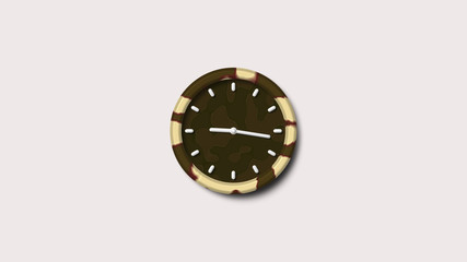 Clock icon on white background,wall clock,white background wall clock