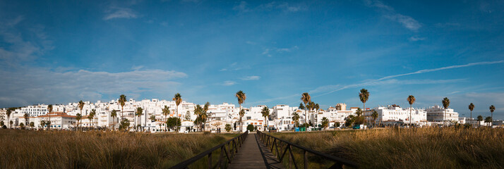 Panoramic View of Conil Village in the South of Spain under a Clear Blue Sky © Ivan Yohan