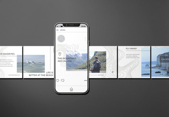 Minimalist Black and White Social Media Layout Set