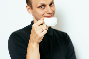 Man with cup