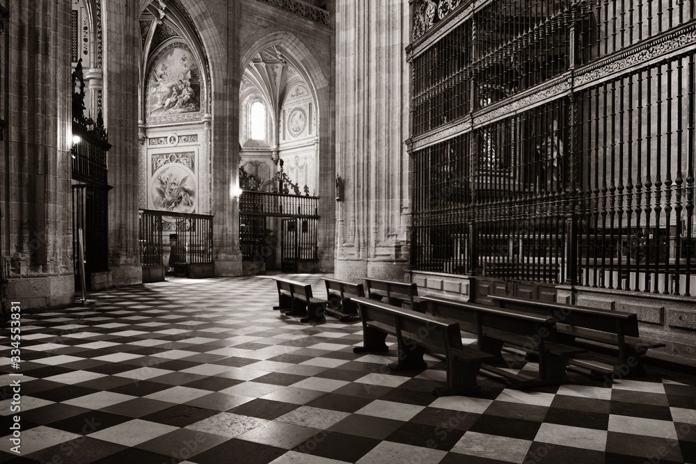 Wall mural Cathedral of Segovia interior