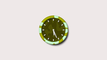 Yellow army clock,Army clock icon on white background