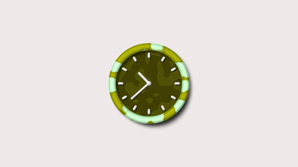 3d wall clock icon on white background,New wall clock icon