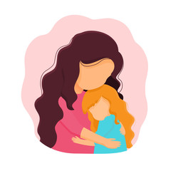 Mothers day concept. Flat style. Vector illustrartion