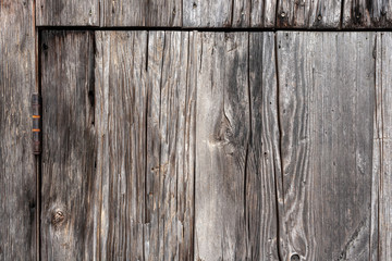 古い木製の扉と蝶番