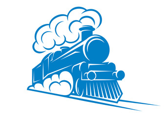 Color pattern for design with retro train on rails. Vector scalable illustration © 111chemodan111