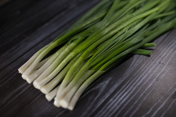 Green bunch of onions. Immunity boost
