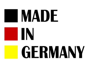 Made in Germany text on white background