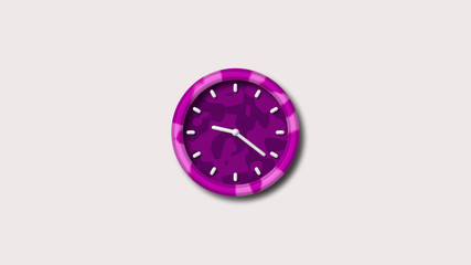 White background 3d wall clock icon,counting down clock