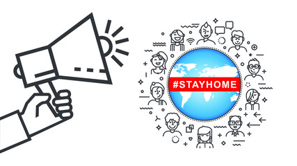 Stay and work at home. Quarantine