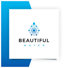 Beautiful Water Logo Design Inspiration Vector Stock - Premium Vector