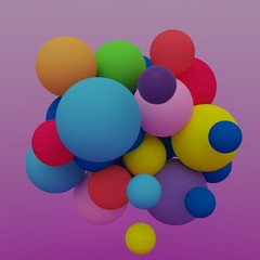 abstract falling geometric primitive figures minimalism  background 3d illustraton