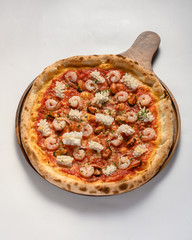 High definition Seafood Pizza 
