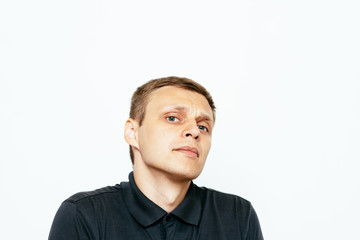 Obraz premium The man is afraid of fear