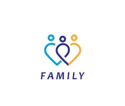 Family link love design logo