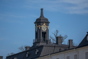 Old clock tower on the castle Svartsjö in the district Ekerö in Stockholm.