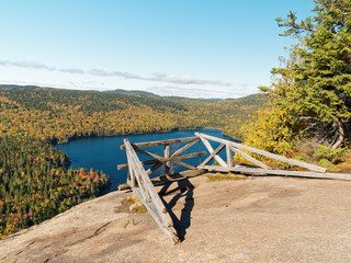Autumn view from Mont Brassard in Sept-Chutes national Park, Quebec