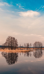 Fototapeta premium Views of nature of Belarus with reflection