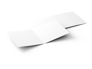Brochure in square format folded to two - mockup