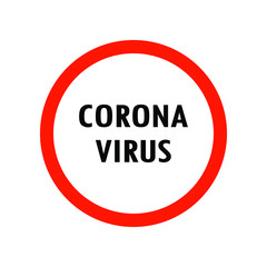 coronavirus. round red frame. eps10 vector stock illustration