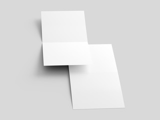 Brochure in square format folded to two - mockup