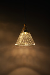 glass pendant chandelier with light