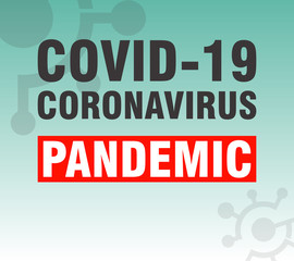  covid-19 coronavirus pandemic. black red blue background print